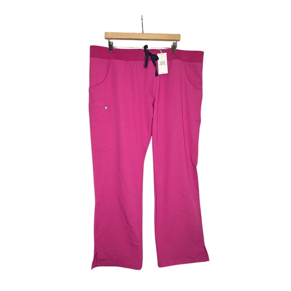 FIGS Women's Kade Cargo Pants Scrub Medical Doctor Nurse Hot Pink 2XL - Picture 1 of 5